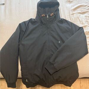 Volcom Black Hooded Windbreaker